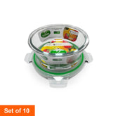 Clickfresh FoodSafe 650ml Round Glass Container with Airtight Lid